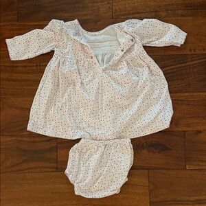 Kissy Kissy Pink Floral Baby Dress with Bloomers